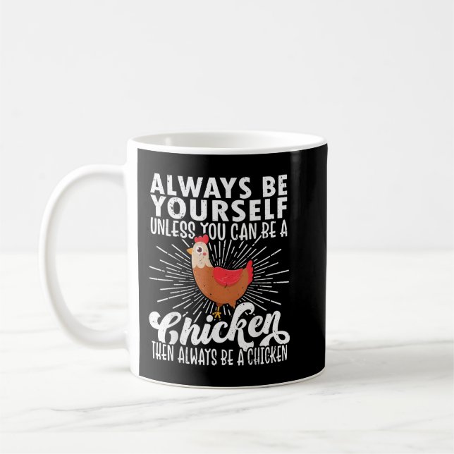 Chicken Tshirt, Funny Chicken Shirt, Chicken Lover Coffee Mug (Left)