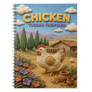 Chicken Tuscan Farmyard Modern KlayKoo Notebook