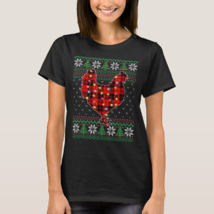 Chicken Ugly Sweater Christmas Animals Lights Xmas