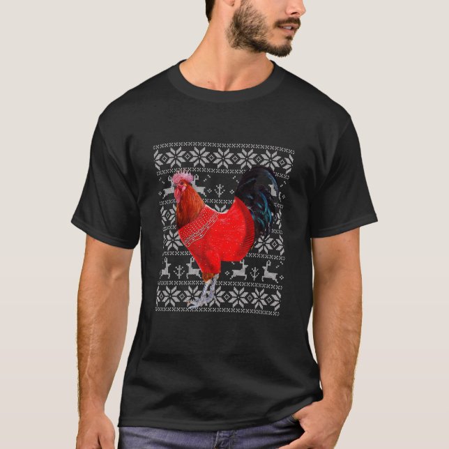 Chicken Ugly Sweater Christmas Funny Chicken Lover (Front)