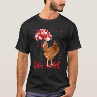 Chicken Valentine's Day Heart Animals Chicken T-Shirt