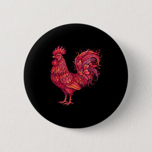 Chicken Valentines Day Heart For Farmers Cute Chic 2 Inch Round Button