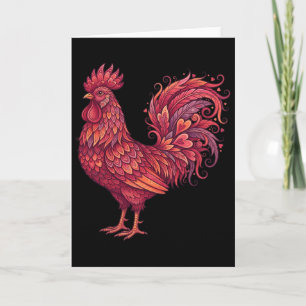 Chicken Valentines Day Heart For Farmers Cute Chic Card