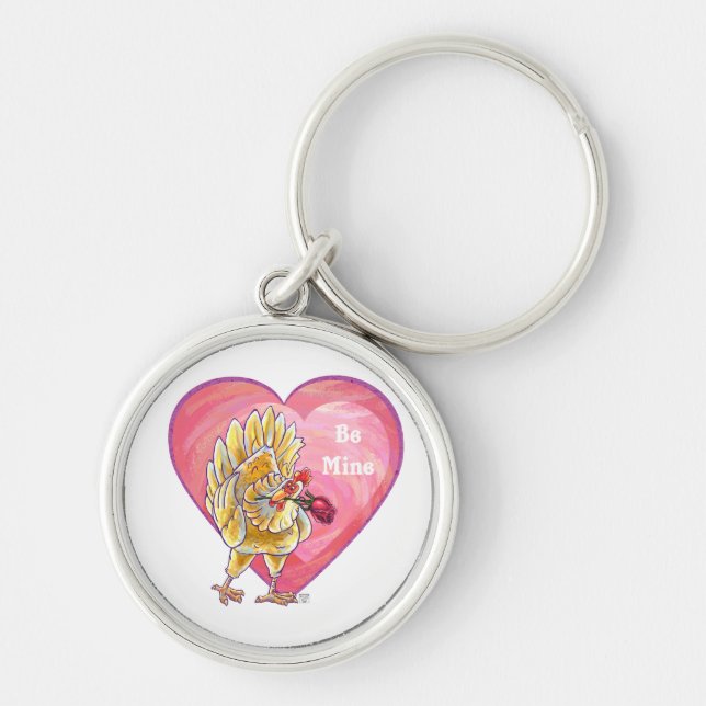 Chicken Valentine's Day Keychain (Front)