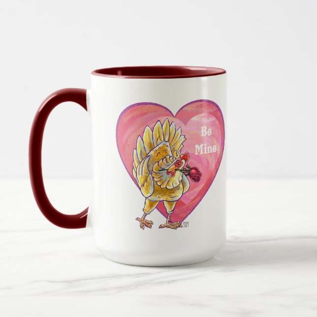 Chicken Valentine's Day Mug (Left)