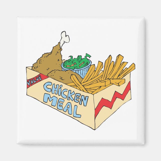 chicken value meal in a box magnet (Front)