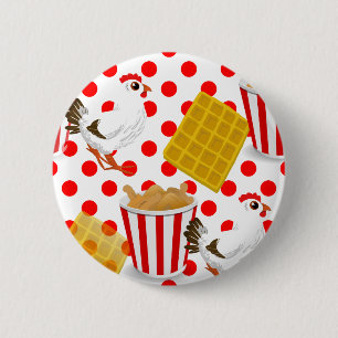 chicken waffles 2 inch round button