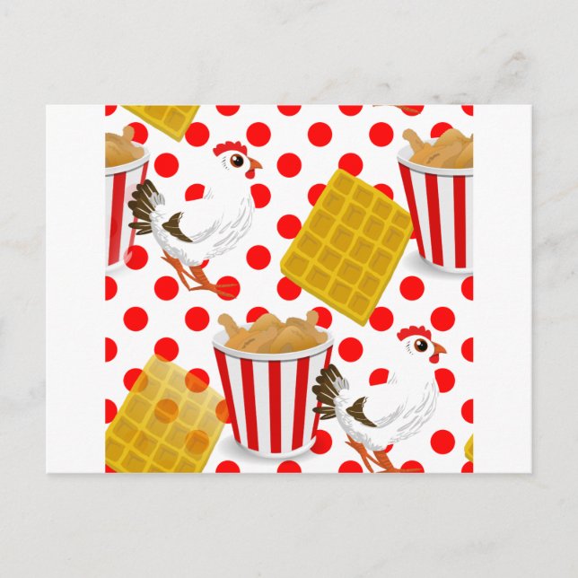chicken waffles postcard (Front)