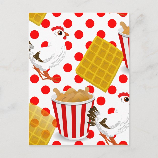 chicken waffles postcard (Front)