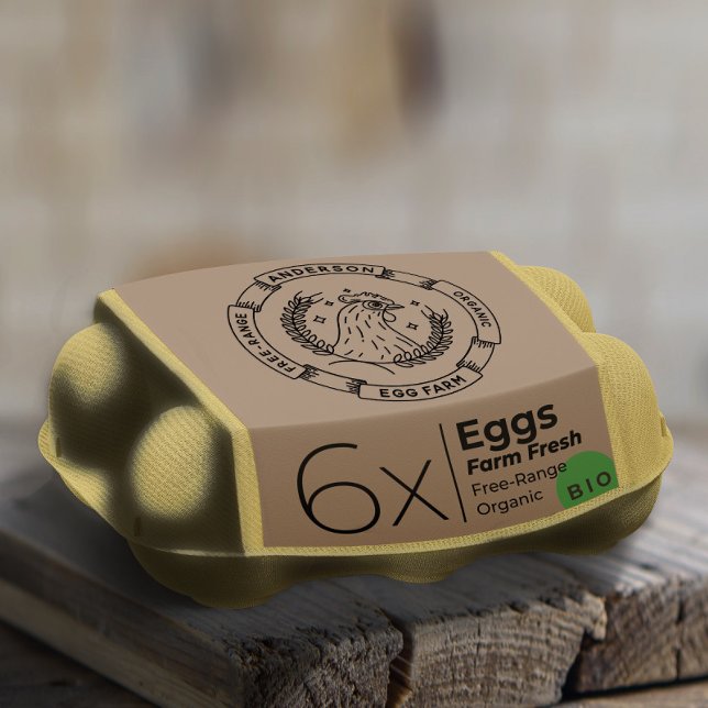 Chicken & Wheat | Modern Egg Farm Small Business Self-inking Stamp (Creator Uploaded)