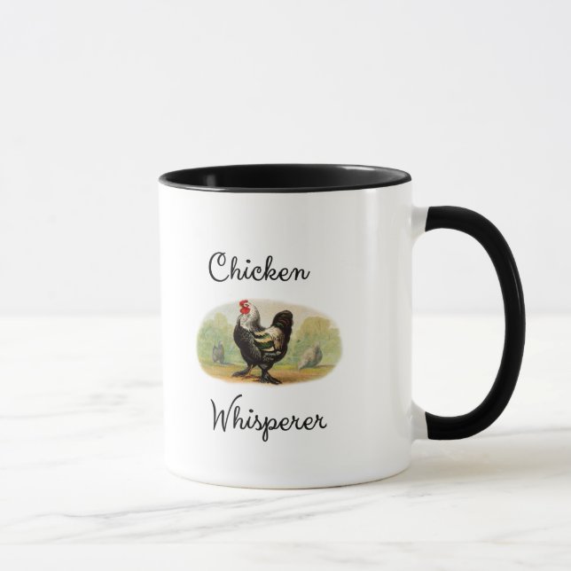 Chicken Whisperer Antique Rooster Funny Humorous Mug (Right)