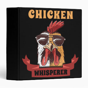 Chicken Whisperer Distressed Poultry Farmer Gift  Binder