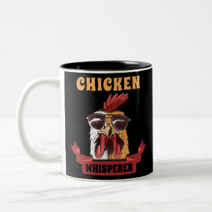 Chicken Whisperer Distressed Poultry Farmer Gift  Two-Tone Coffee Mug