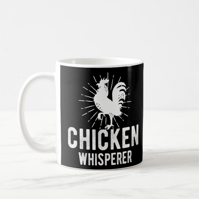 Chicken Whisperer Funny Farm Chicken Face Farming  Coffee Mug (Left)