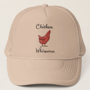 Chicken Whisperer Hen Watercolor Funny Humourous Trucker Hat
