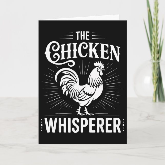 Chicken Whisperer Poultry Farmer Rooster _1  Card (Front)
