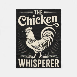 Chicken Whisperer Rooster Poultry _1  Fleece Blanket