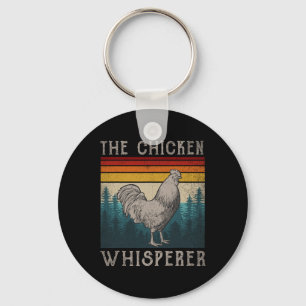 Chicken Whisperer Shirt Vintage Retro Chicken Farm Keychain