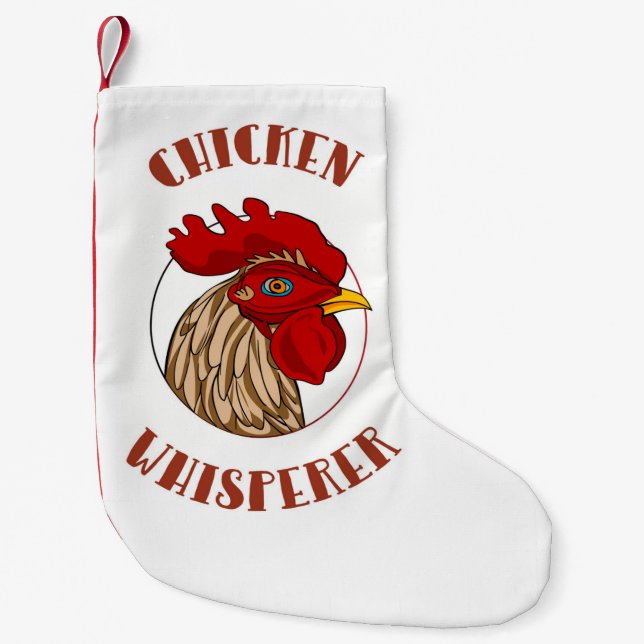 CHICKEN WHISPERER SMALL CHRISTMAS STOCKING (Front)