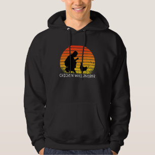 Chicken Whisperer with Retro Sunset  Backyard Chic Hoodie