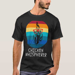 Chicken Whisperer with Retro Sunset  Backyard Chic T-Shirt