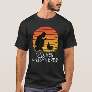 Chicken Whisperer with Retro Sunset Backyard Chick T-Shirt