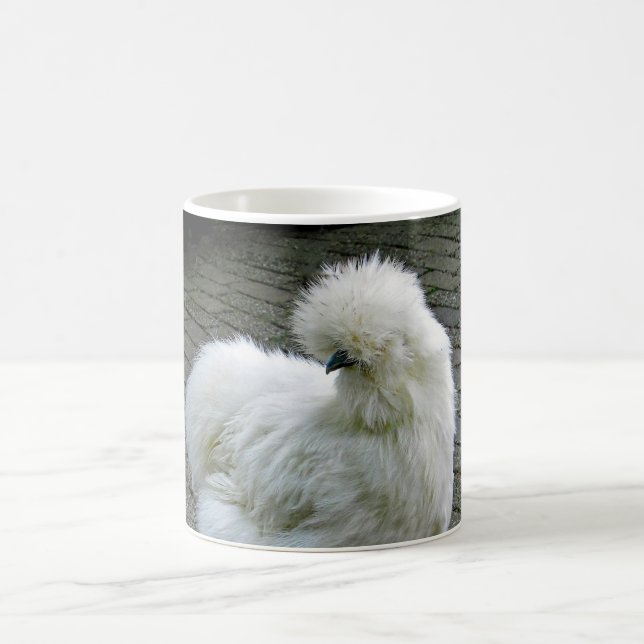 Chicken White Silkie Photo Coffee Mug (Center)
