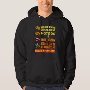 Chicken Wing Chicken Wing Hot Dog And Bologna Hoodie