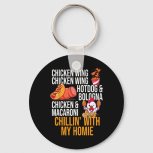 Chicken Wing Chicken Wing Hot Dog And Bologna Keychain