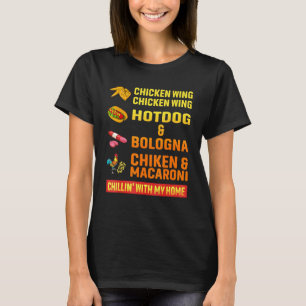 Chicken Wing Chicken Wing Hot Dog And Bologna T-Shirt