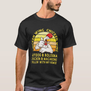 Chicken Wing Chicken Wing Hotdog And Bologna Funny T-Shirt