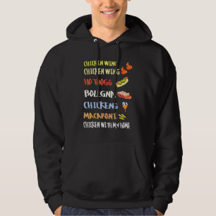 Chicken Wing Chicken Wing Hotdog And Bologna Kids  Hoodie
