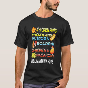Chicken Wing Chicken Wing Hotdog And Bologna Kids T-Shirt