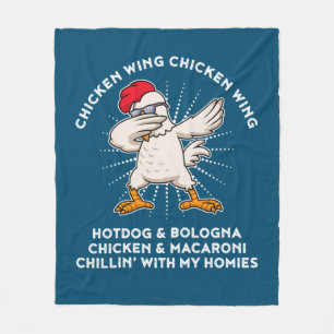 Chicken Wing Chicken Wing Shirt Song Lyric Hot Dog Fleece Blanket