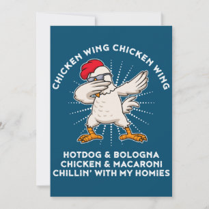 Chicken Wing Chicken Wing Shirt Song Lyric Hot Dog Invitation