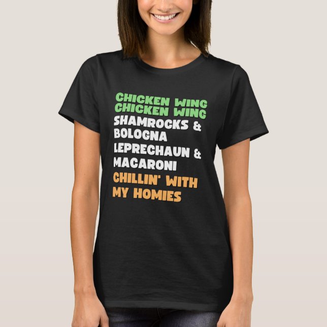 Chicken Wing Chicken Wing Song Hot Dog Bologna St  T-Shirt (Front)