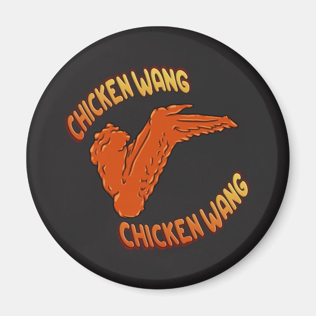 Chicken Wing Circle Magnet (Front)