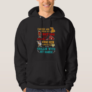 Chicken Wing Hot Dog And Bologna Chicken & Macaron Hoodie