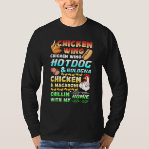 Chicken Wing Hot Dog And Bologna Viral Song Lyric T-Shirt