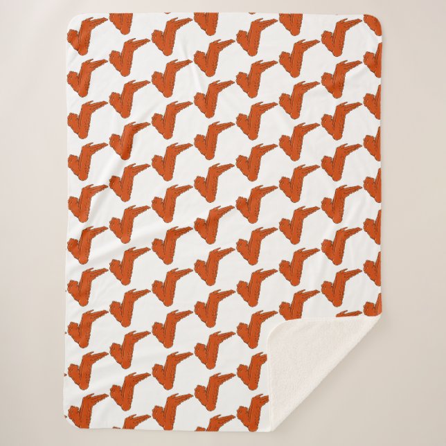 Chicken Wing Sherpa Blanket (Front)