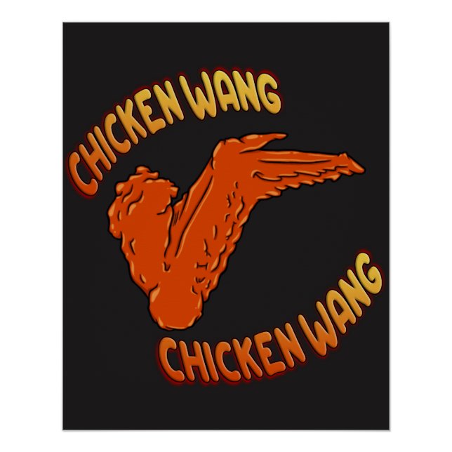 Chicken Wing Zazzle Glossy Poster (Front)