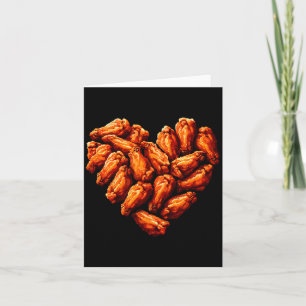 Chicken Wings Are My Valentine Heart Funny Valenti Card