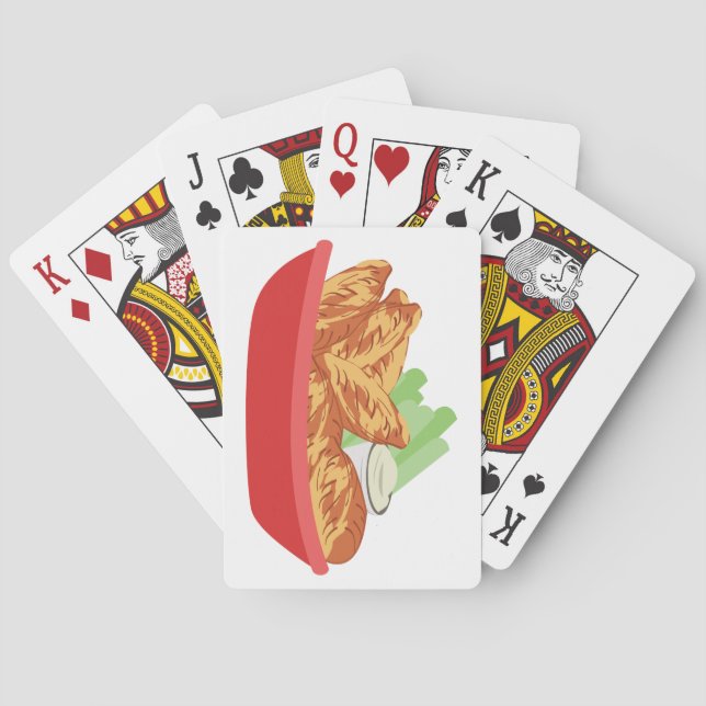 Chicken Wings Playing Cards (Back)