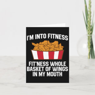 Chicken Wings Quote Hot Wing Fast Food Funny Chick Card