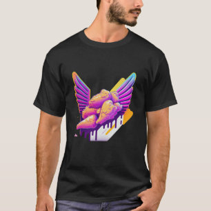 Chicken Wings Synthwave 80s Retrowave Aesthetic T-Shirt