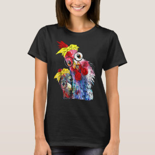 Chicken With Bandana Headband And Glasses Cute T-Shirt