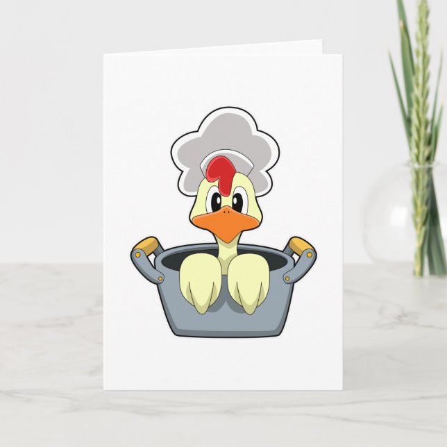 Chicken with Cooking pot Card (Front)