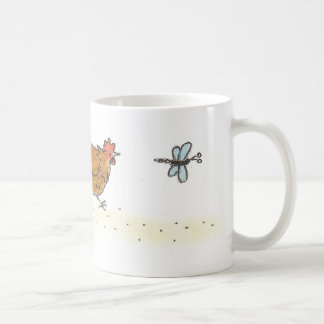 CHICKEN WITH DRAGON FLY COFFEE MUG