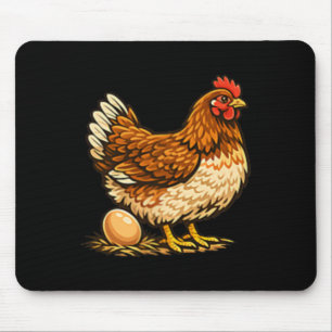 Chicken With Egg Design Chicken Holder Hen Farm Gi Mouse Pad