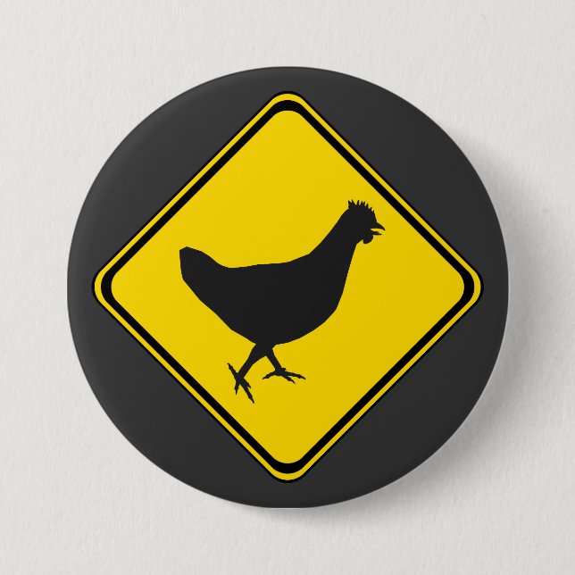 Chicken Xing! 3 Inch Round Button (Front)